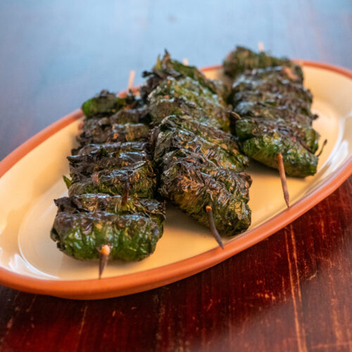 Pork wrapped in betel leaf