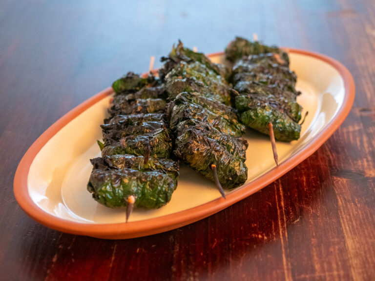 Pork wrapped in betel leaf