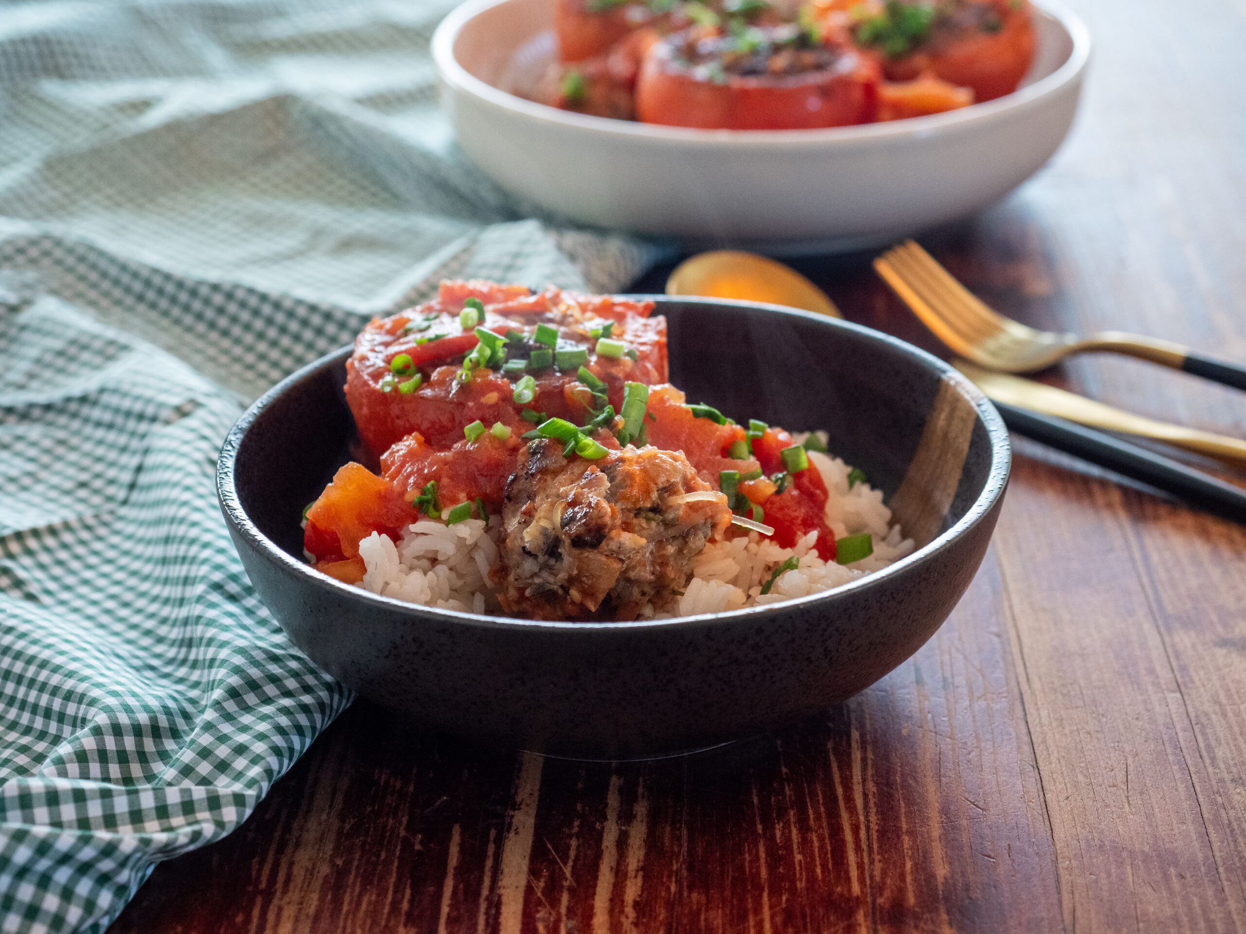 Pork Stuffed Tomatoes