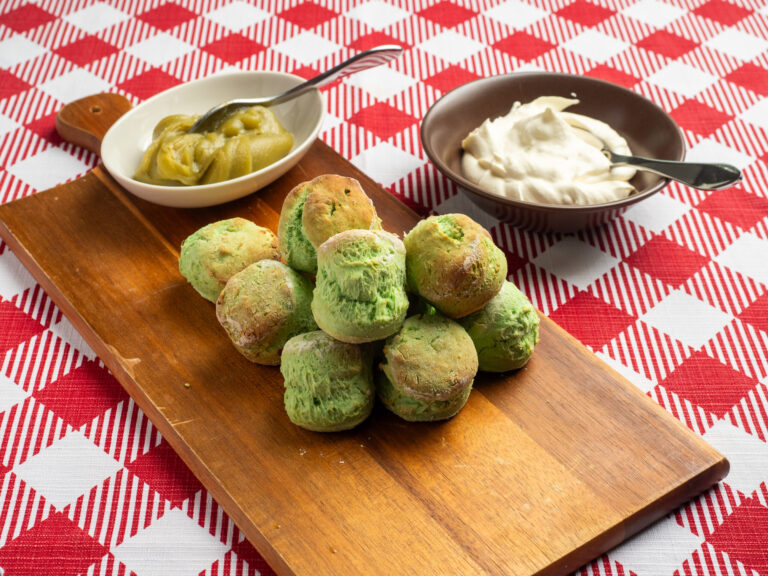 Pandan Scones with Kaya Jam and Chantilly Cream